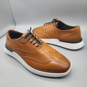 Wolf And Shepherd Shoes Mens Sz 8 Honey Brown Crossover Derby Leather New